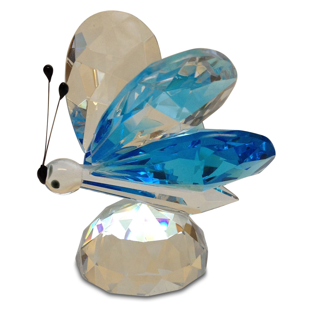 Crystal Blue Butterfly Figurine Large By Crystal Florida