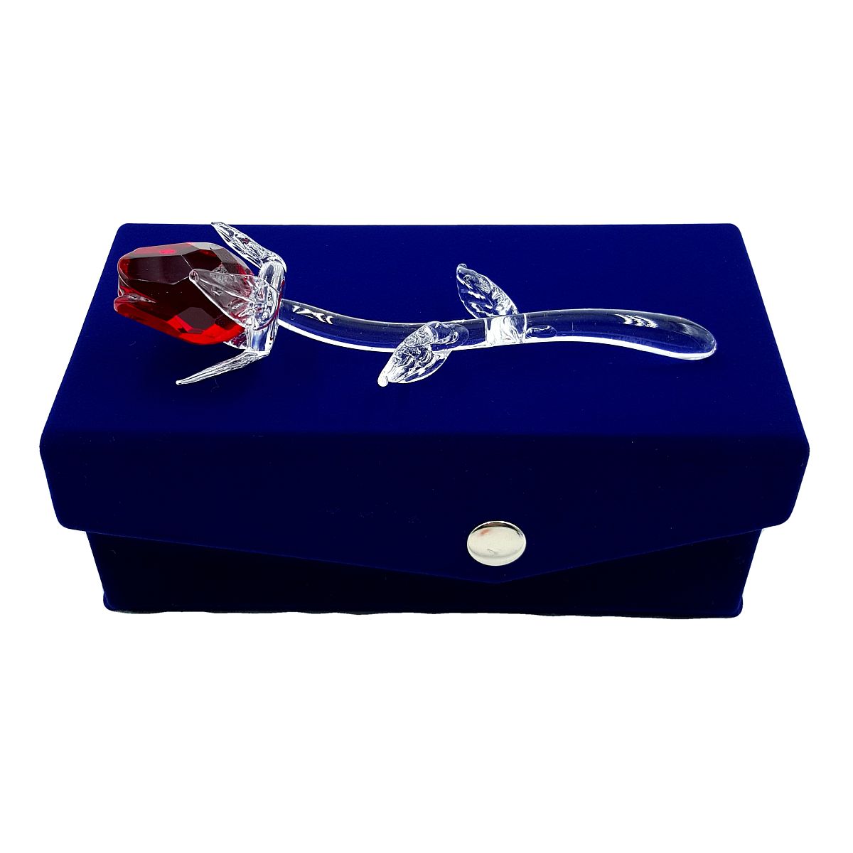 (image for) Petite Crystal Red Rose in Velvet Box By Crystal Florida